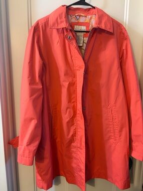 White Stag Coral-Red Lightweight Trench Coat